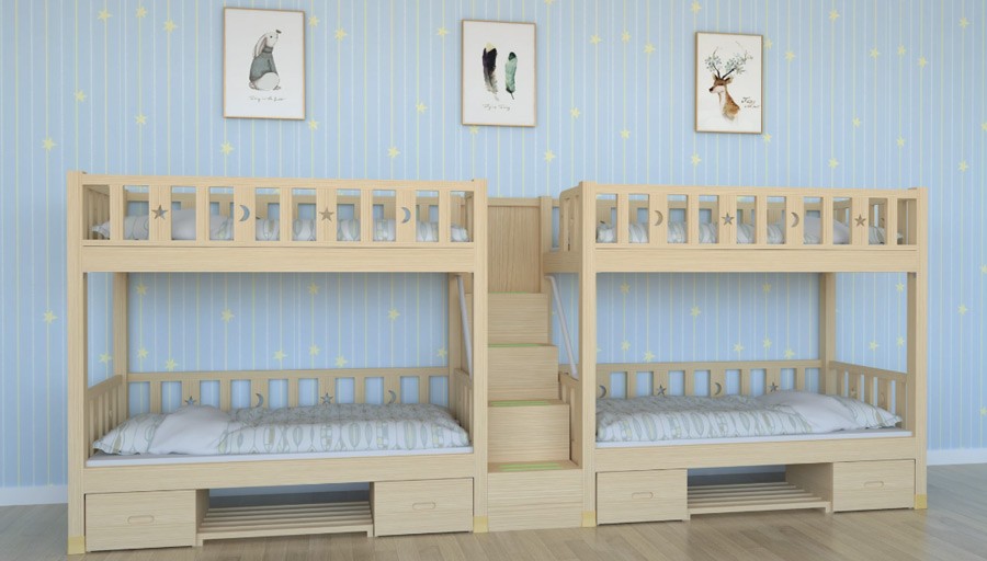 实木中梯高低床 RH-B042