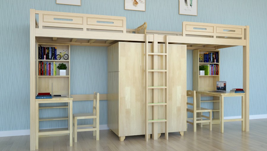 实木侧梯组合床 RH-B044