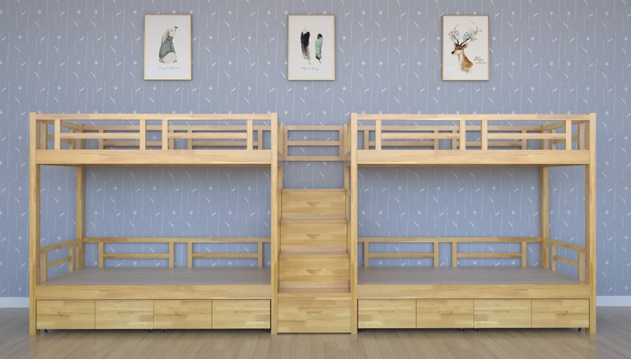 实木中梯高低床 RH-B041