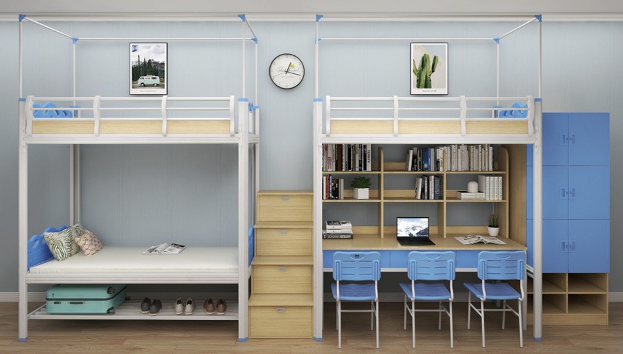 Two three-person middle ladder combination beds RH-B021