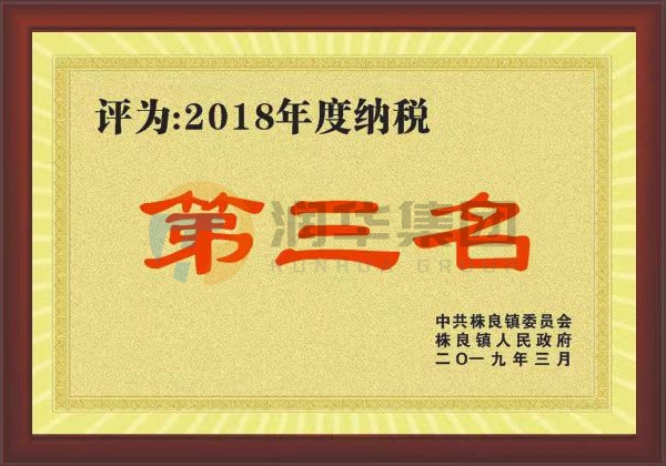 2018年度纳税第三名