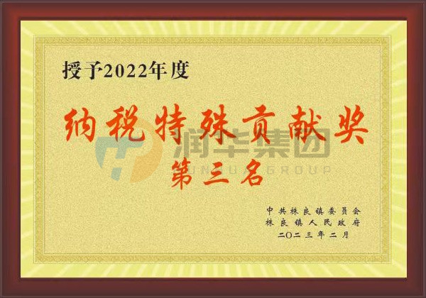 2022年度纳税特殊贡献奖第三名